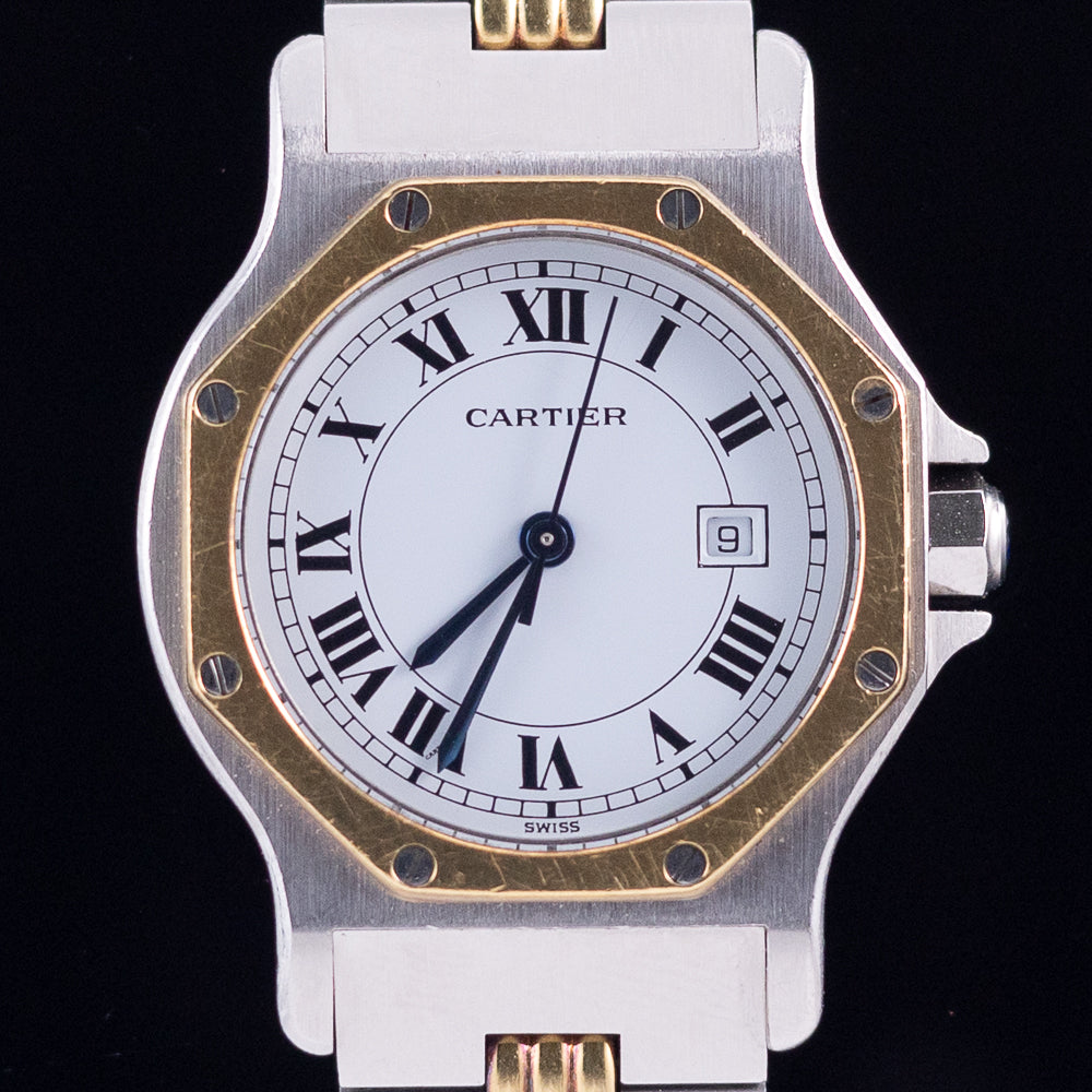 CARTIER LM SANTOS OCTAGON Ref.2966 Godron Bracelet