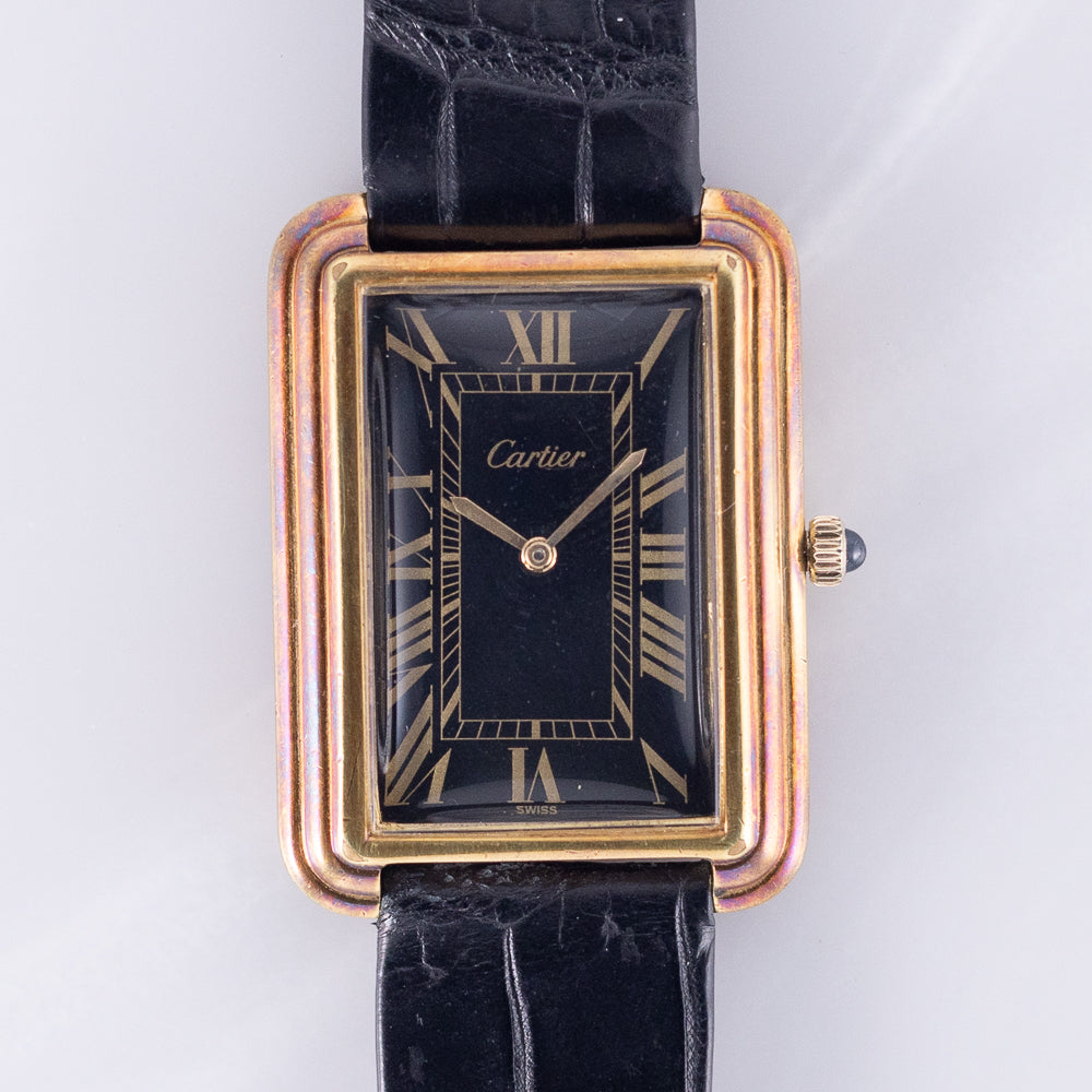 CARTIER Stepped Tank Jumbo / Tank Hicham XL Ref.5512116 Black