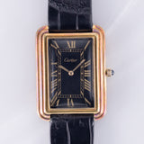 CARTIER Stepped Tank Jumbo / Tank Hicham XL Ref.5512116 Black Roman Dial