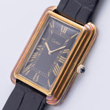 CARTIER Stepped Tank Jumbo / Tank Hicham XL Ref.5512116 Black Roman Dial