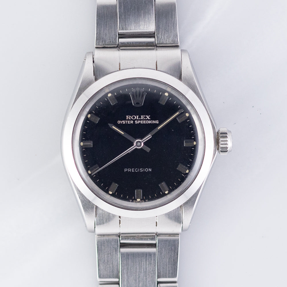 ROLEX OYSTER SPEEDKING Black Gilt Dial Ref.6430