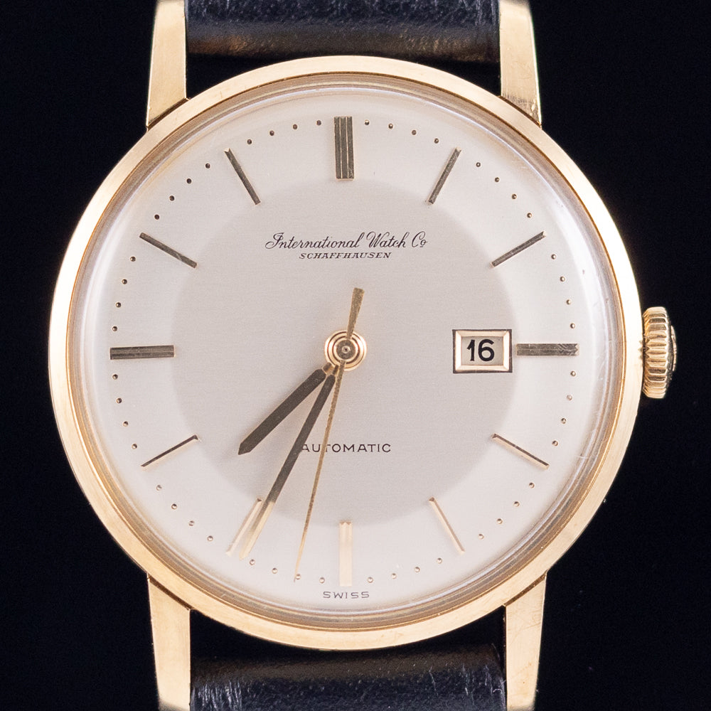 IWC Automatic Date Cal.8531 18K Yellow Gold Bombe Dial w.Box