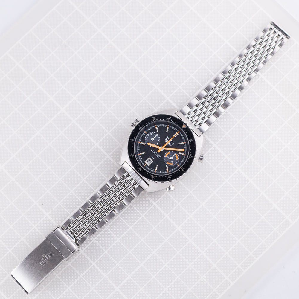 HEUER AUTAVIA Ref.11630 orange boy W.BOX NOS