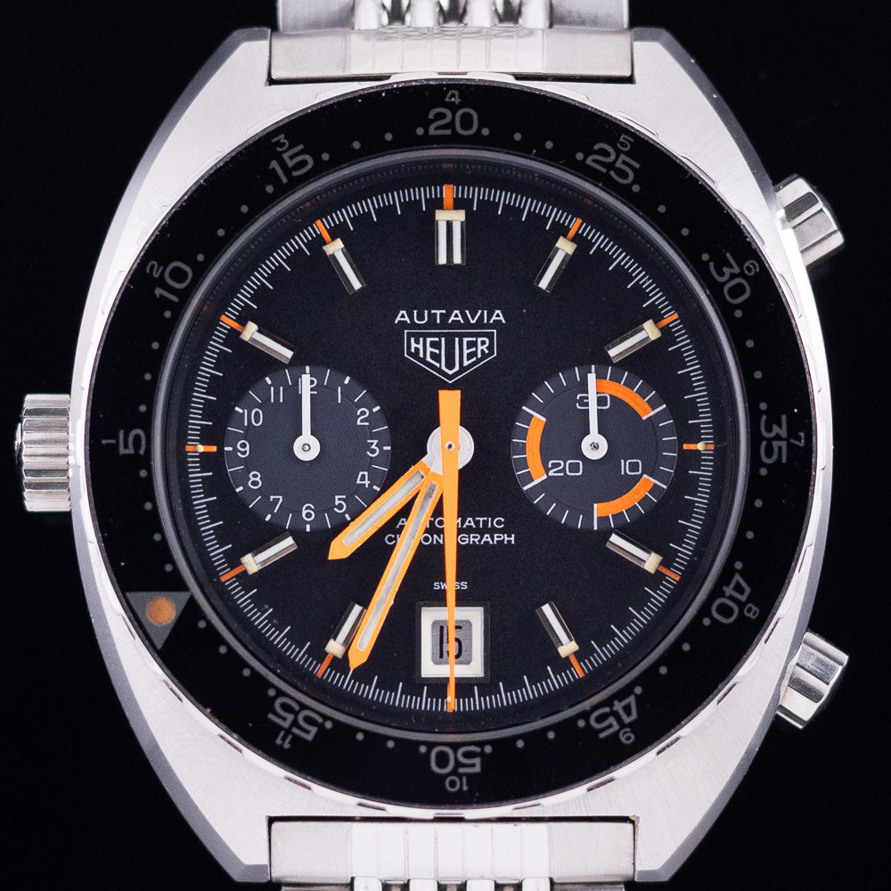 HEUER AUTAVIA Ref.11630 orange boy W.BOX NOS
