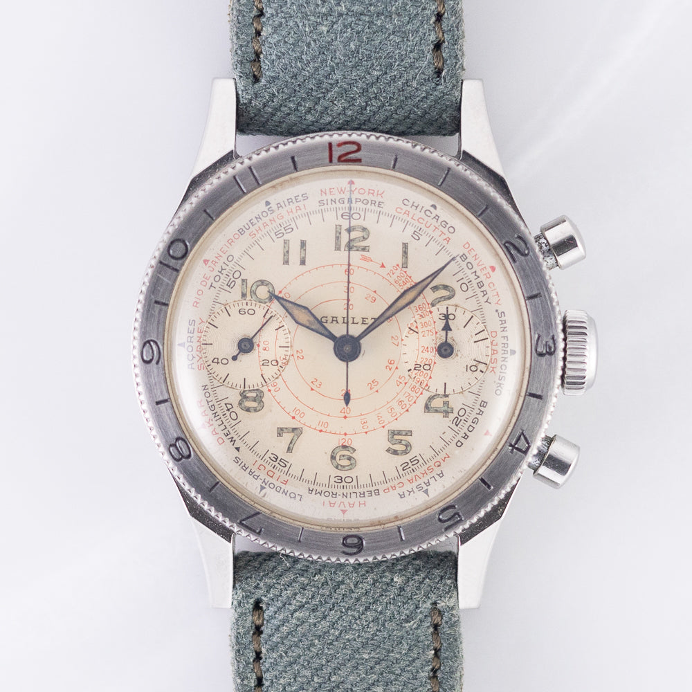 GALLET Flight Officer World Time Clamshell