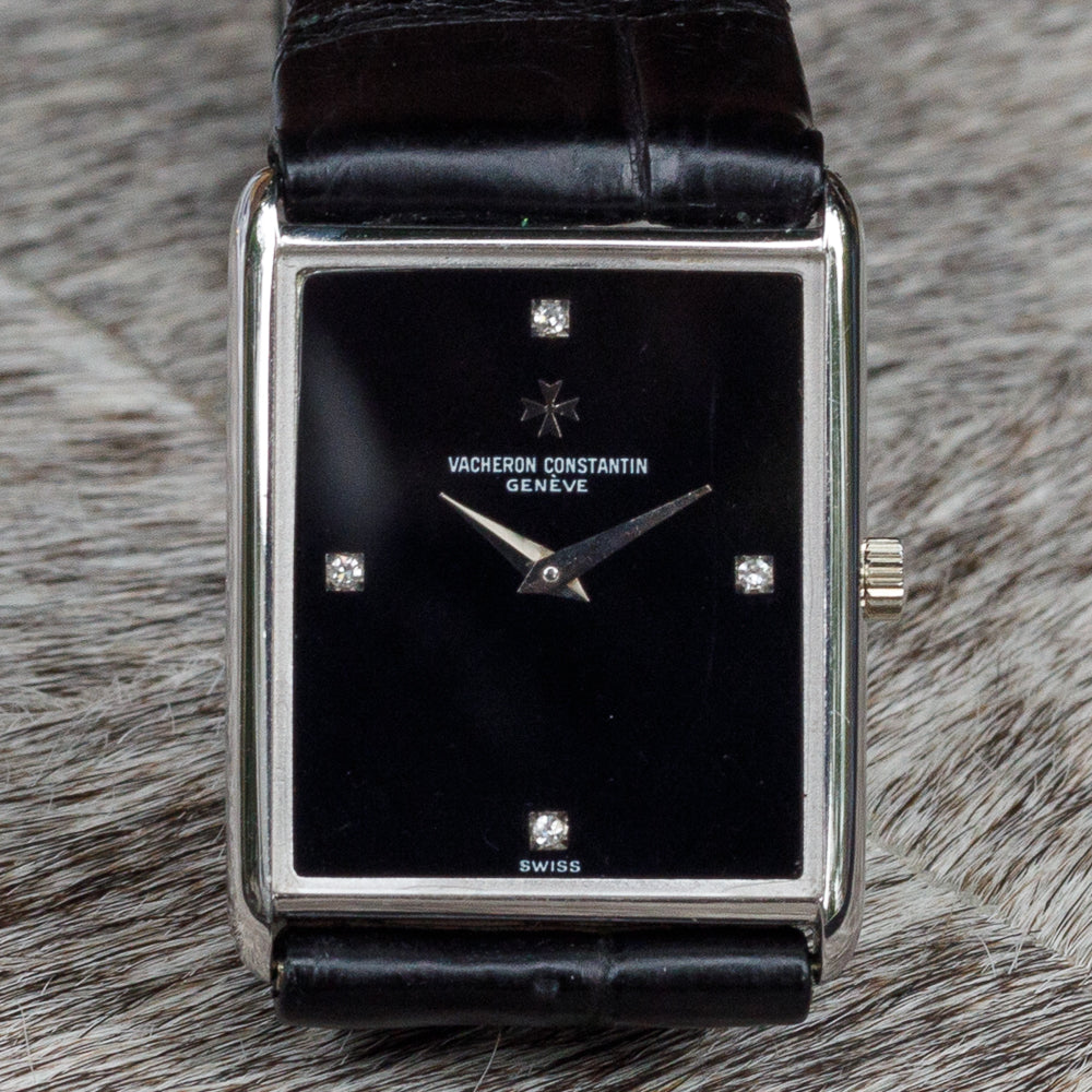 VACHERON & CONSTANTIN Ref.7753P Onyx Dial Diamond Index Tank
