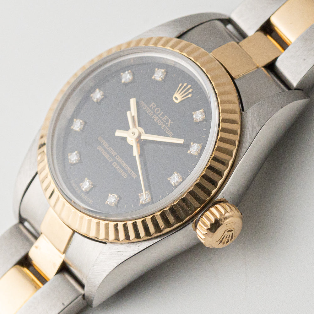ROLEX OYSTER PERPETUAL Ref.67193G 11 Points Diamond