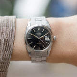 ROLEX OYSTERDATE Ref.6694 Black Gilt Dial