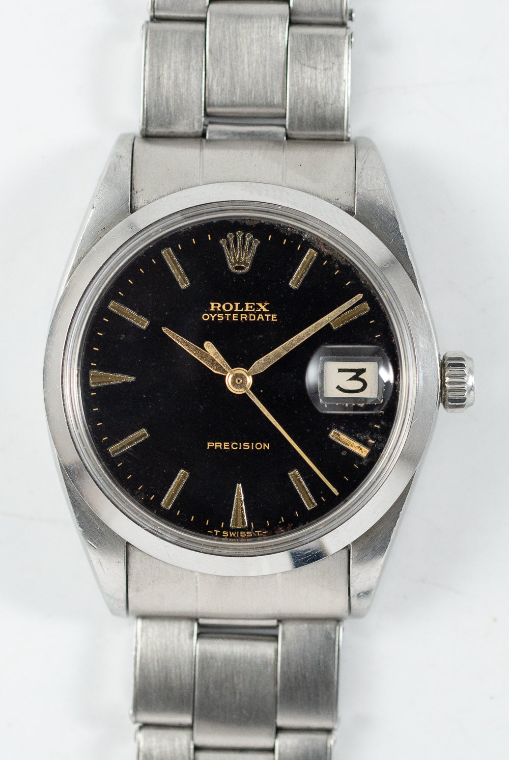 ROLEX OYSTERDATE Re.6694 Black Gilt Dial