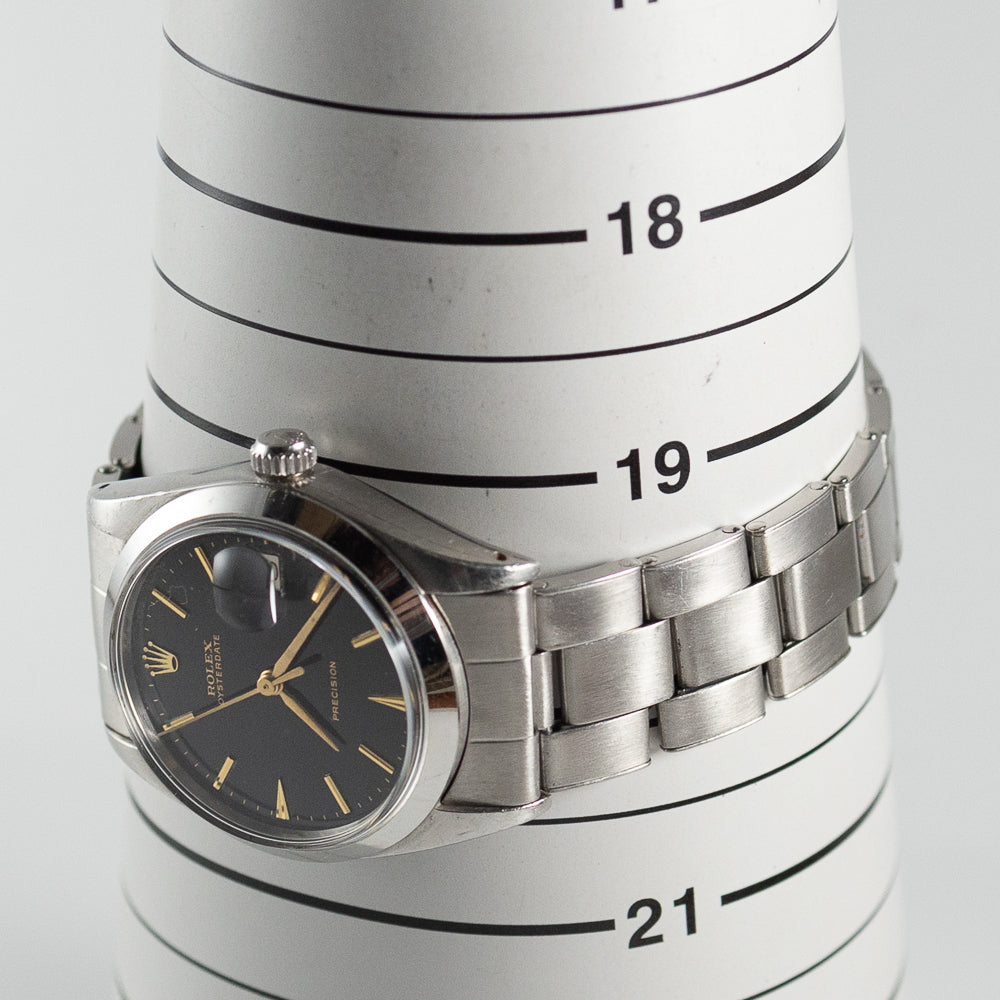 ROLEX OYSTERDATE Re.6694 Black Gilt Dial