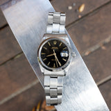 ROLEX OYSTERDATE Re.6694 Black Gilt Dial