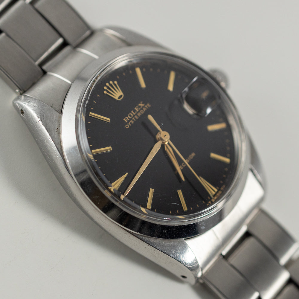 ROLEX OYSTERDATE Re.6694 Black Gilt Dial
