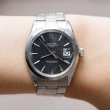 ROLEX OYSTER PERPETUAL DATE Ref.1500 Black Matte Dial