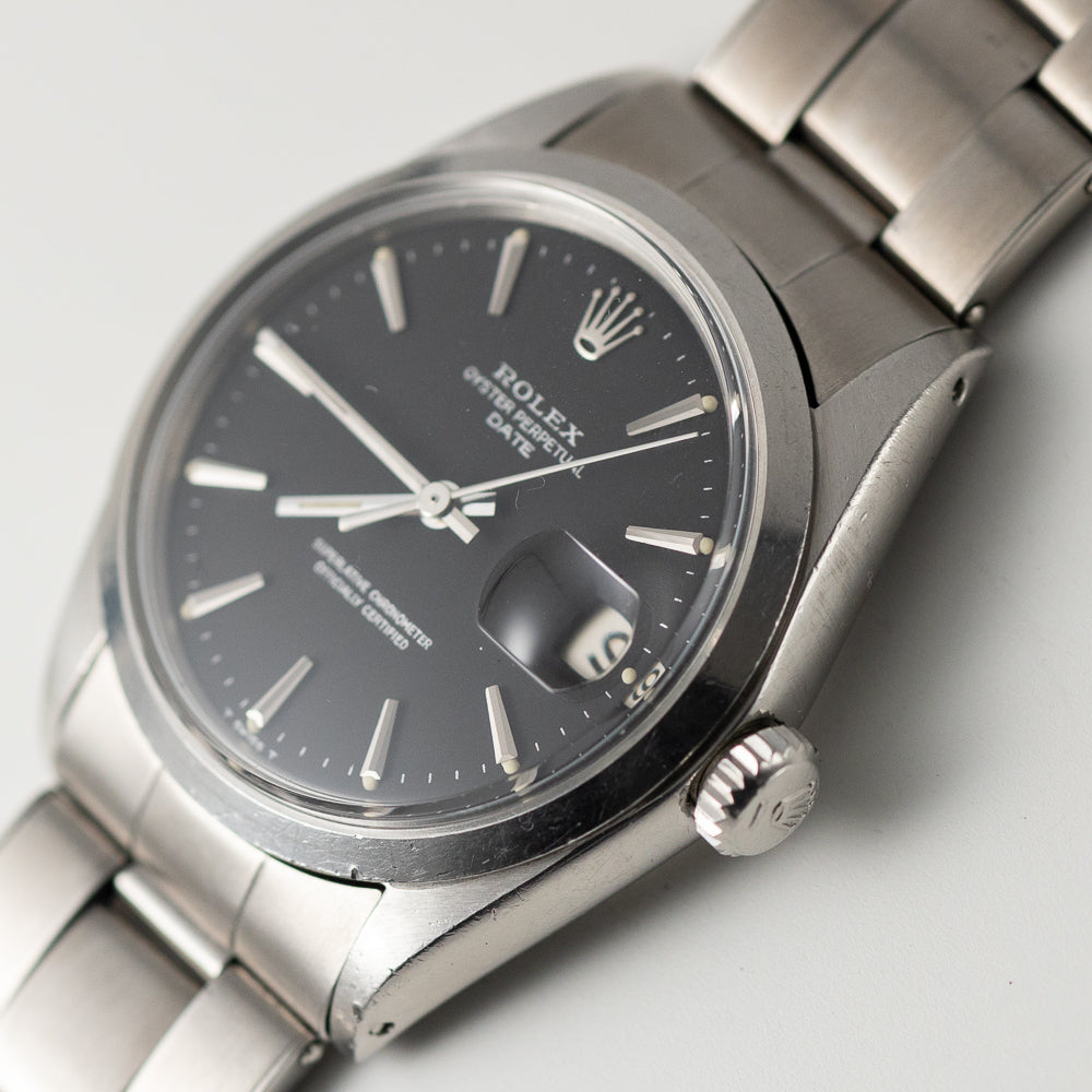 ROLEX OYSTER PERPETUAL DATE Ref.1500 Black Matte Dial