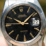 ROLEX OYSTERDATE Re.6694 Black Gilt Dial