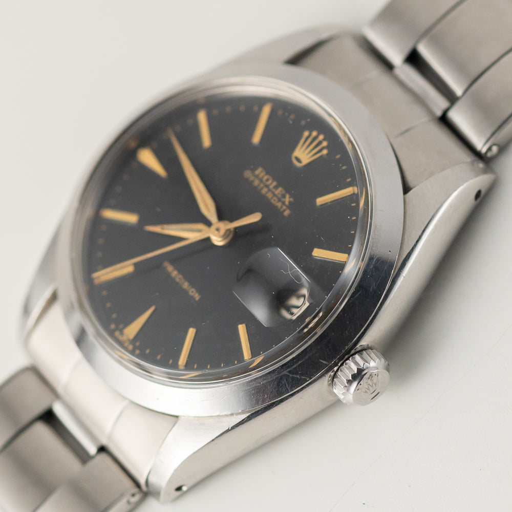 ROLEX OYSTERDATE Re.6694 Black Gilt Dial