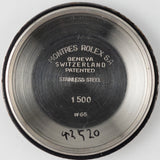 ROLEX OYSTER PERPETUAL DATE Ref.1500 Black Gilt Dial