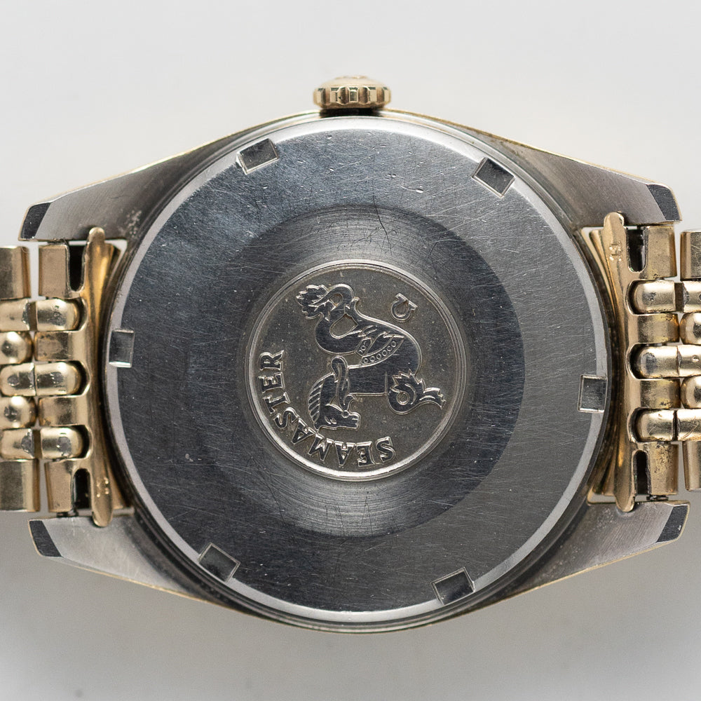 OMEGA Seamaster Ref.166.010 Gold Top Glossy Black Gilt Dial