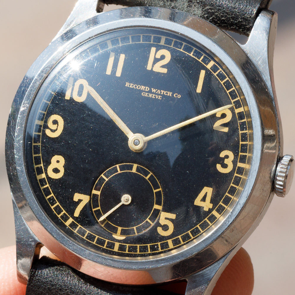 RECORD Black Gilt Dial