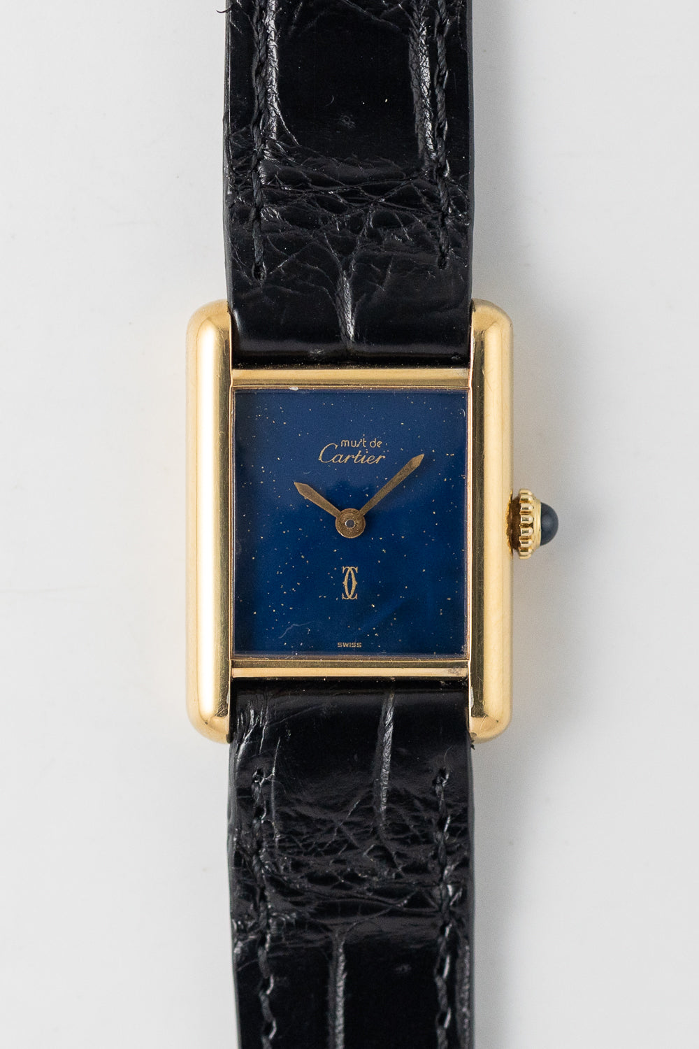 CARTIER SM MUST DE TANK LAPIS BLUE DIAL – TIMEANAGRAM