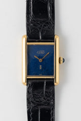 CARTIER SM MUST DE TANK LAPIS BLUE DIAL