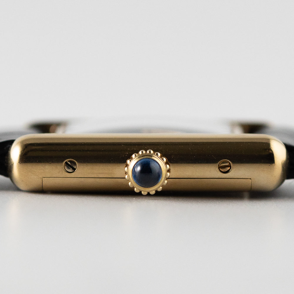 CARTIER SM MUST DE TANK LAPIS BLUE DIAL