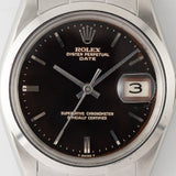 ROLEX OYSTER PERPETUAL DATE Ref.1500 Black Gilt Tropical Dial