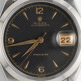 ROLEX OYSTERDATE Ref.6294 Black Honeycomb Dial with elastic Bracelet