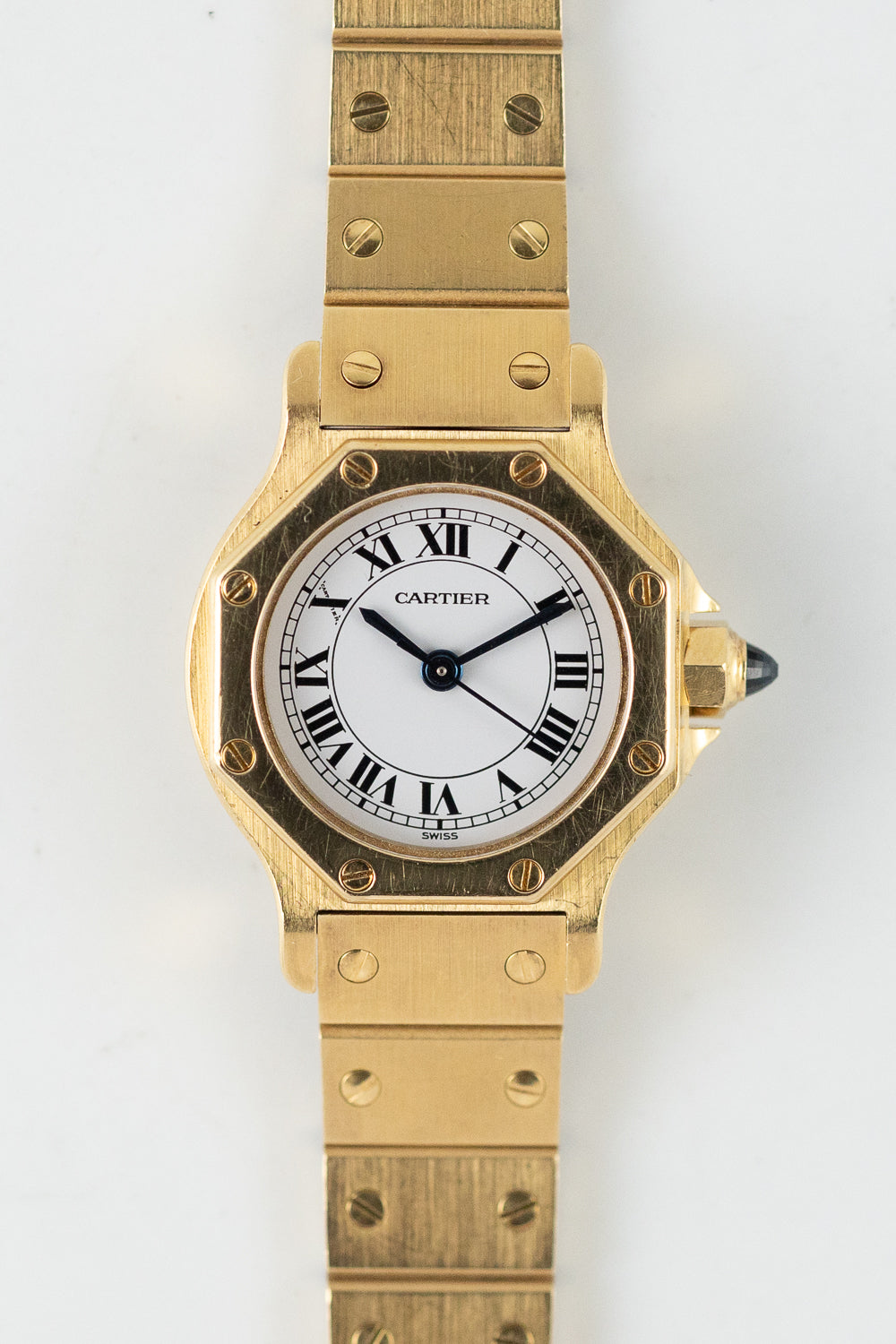 CARTIER SM SANTOS OCTAGON 18K Yellow Gold 