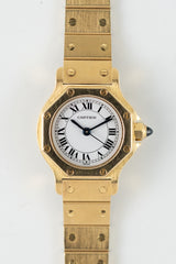 CARTIER SM SANTOS OCTAGON 18K Yellow Gold