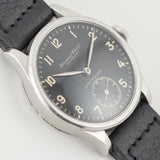 IWC Calatrava Balck Gilt Dial Cal.83 Earliest Screw-in Case Back