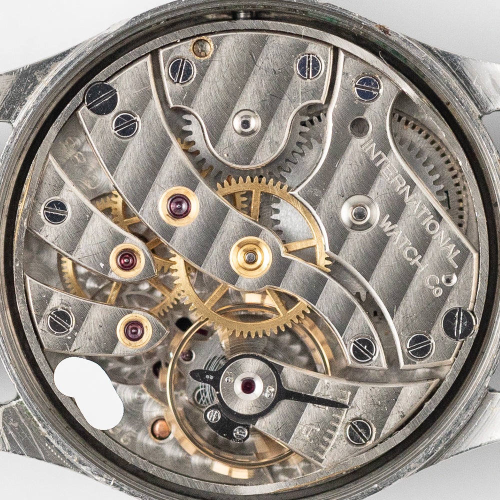 IWC Calatrava Balck Gilt Dial Cal.83 Earliest Screw-in Case Back