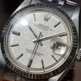ROLEX DATEJUST Ref.1601 Gray Linen Dial