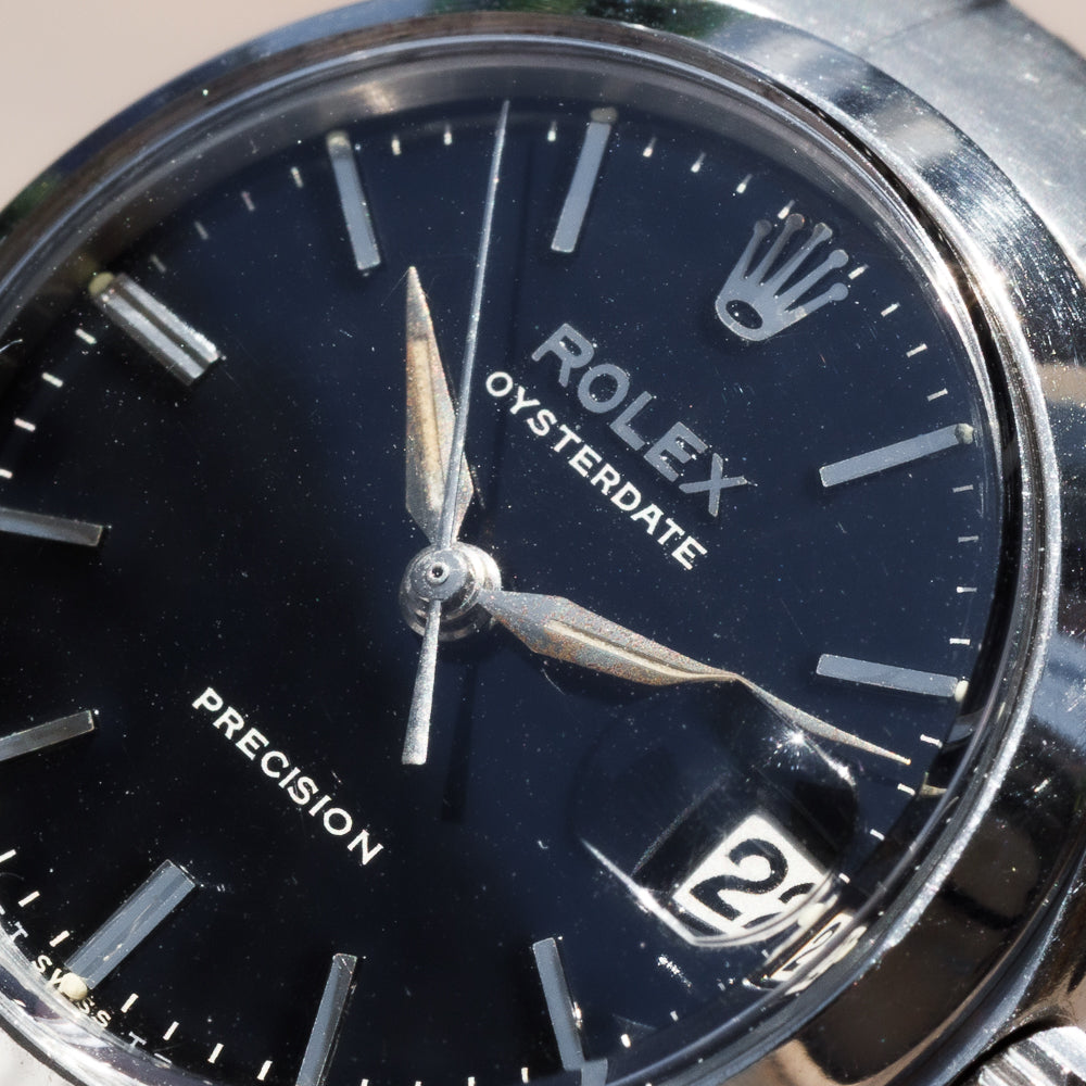 ROLEX OYSTERDATE Ref.6466 Black Gilt Dial