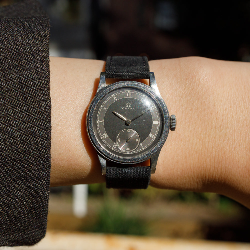 OMEGA Cal.23.4SC Earliest Waterproof Model Grey Gilt Dial