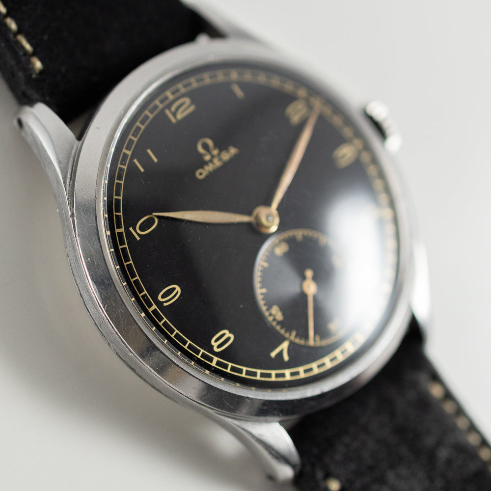 OMEGA Oversize 38mm Black Gilt dial Cal.30T1