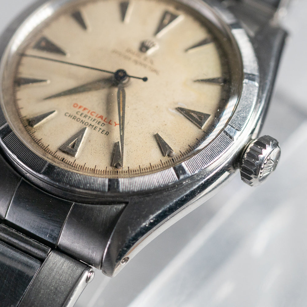 ROLEX SEMI BUBBLE BACK Ref.6085 with WAB Elastic Bracelet