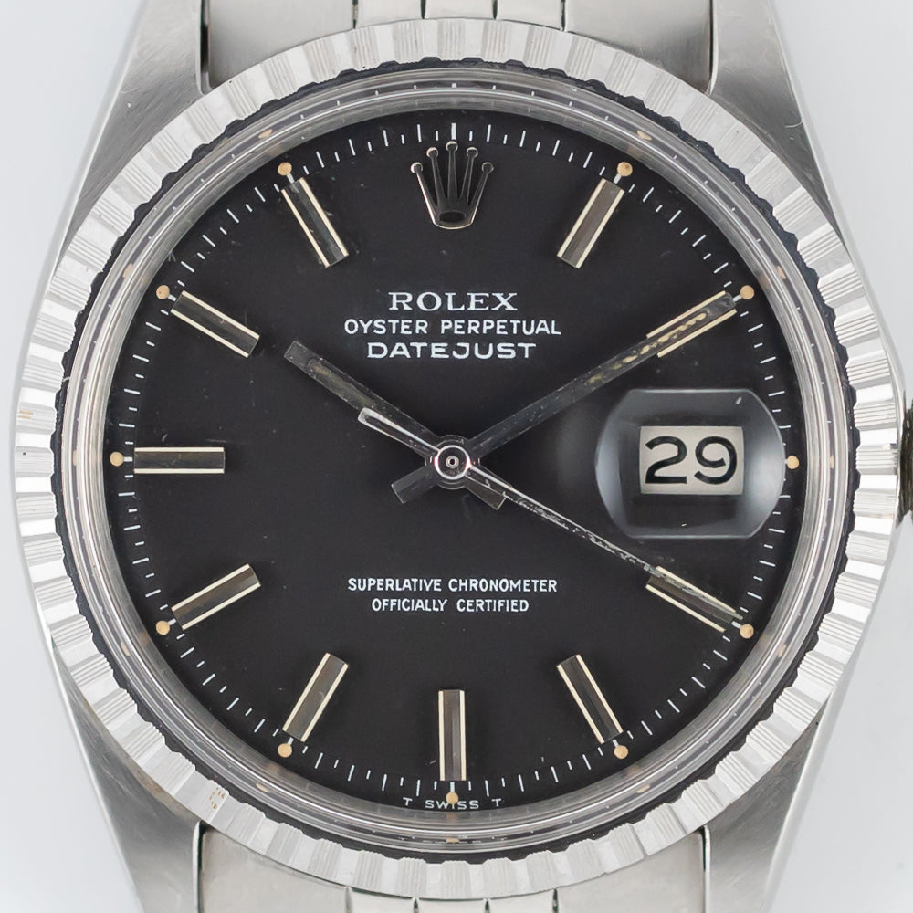 ROLEX DATEJUST Ref.1603 Black Matte Dial