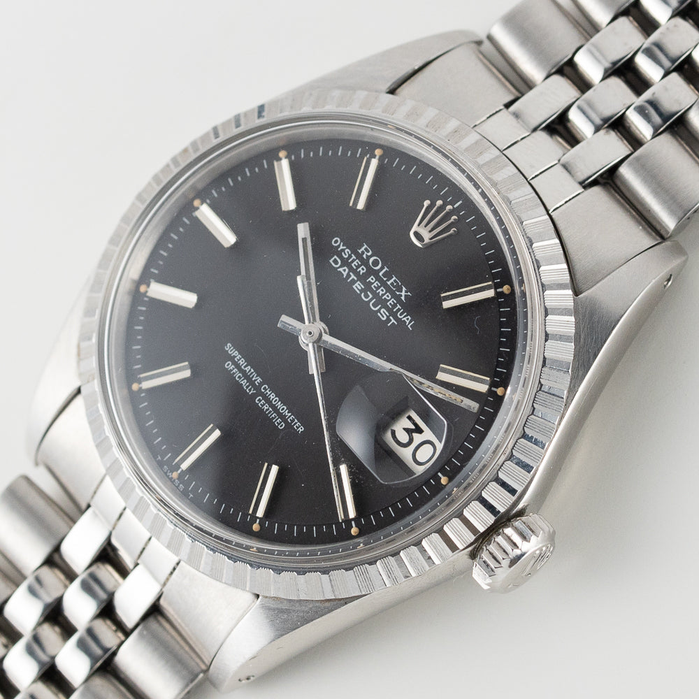 ROLEX DATEJUST Ref.1603 Black Matte Dial