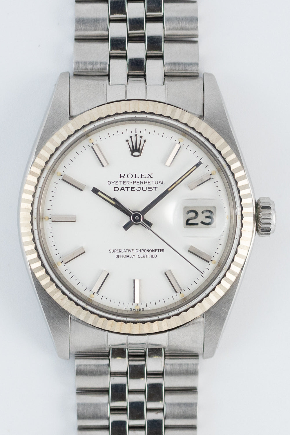 ROLEX DATEJUST Ref.1601 Very Rare Matte White Dial – TIMEANAGRAM