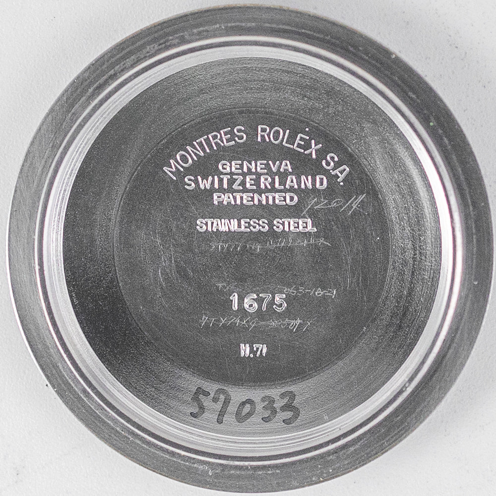 ROLEX GMT-MASTER Ref.1675 matte MK1 Fat font insert