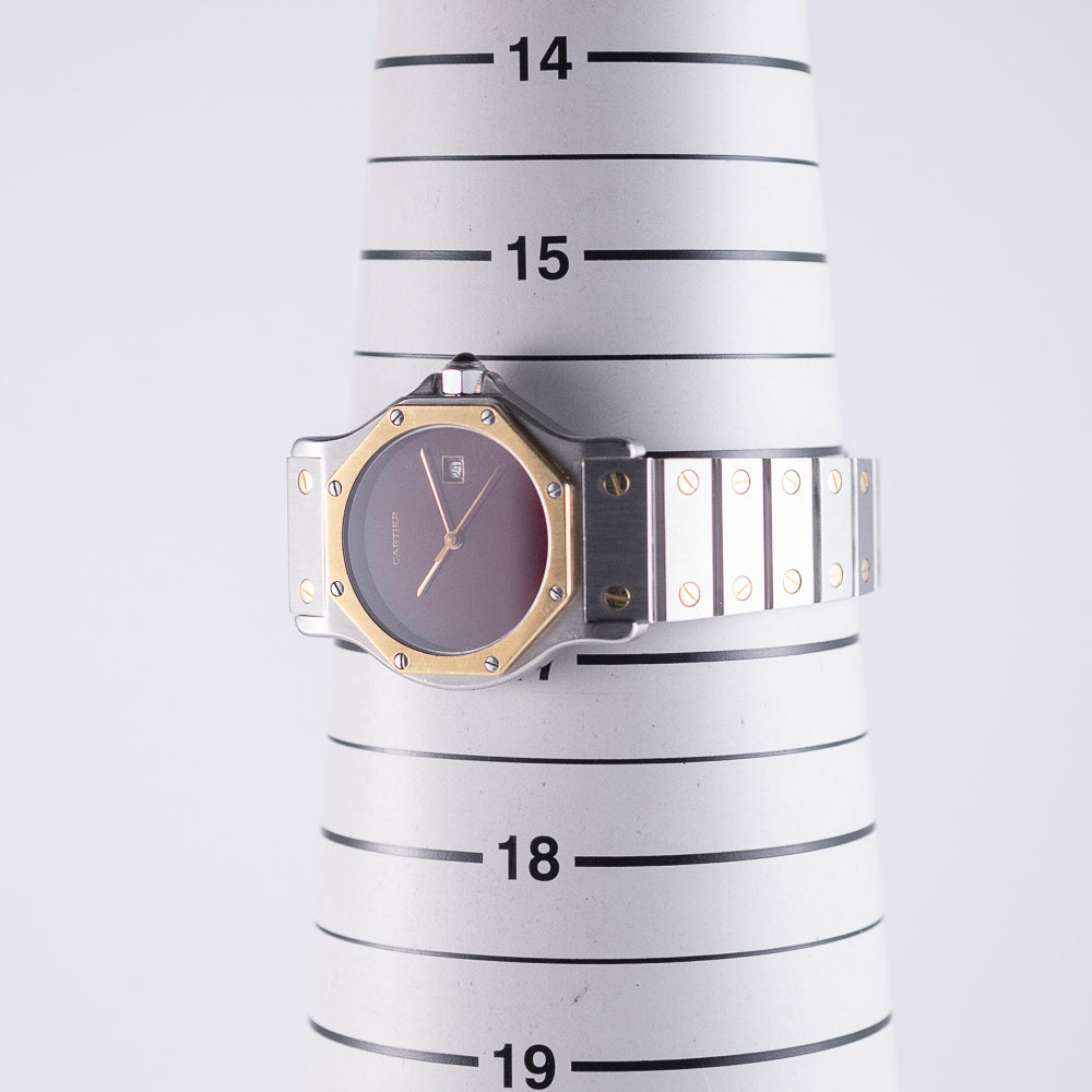 CARTIER LM SANTOS OCTAGON REF.2966 Burgundy