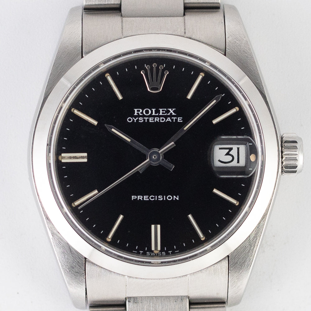 ROLEX OYSTERDATE Ref.6466 Black Mirror Dial