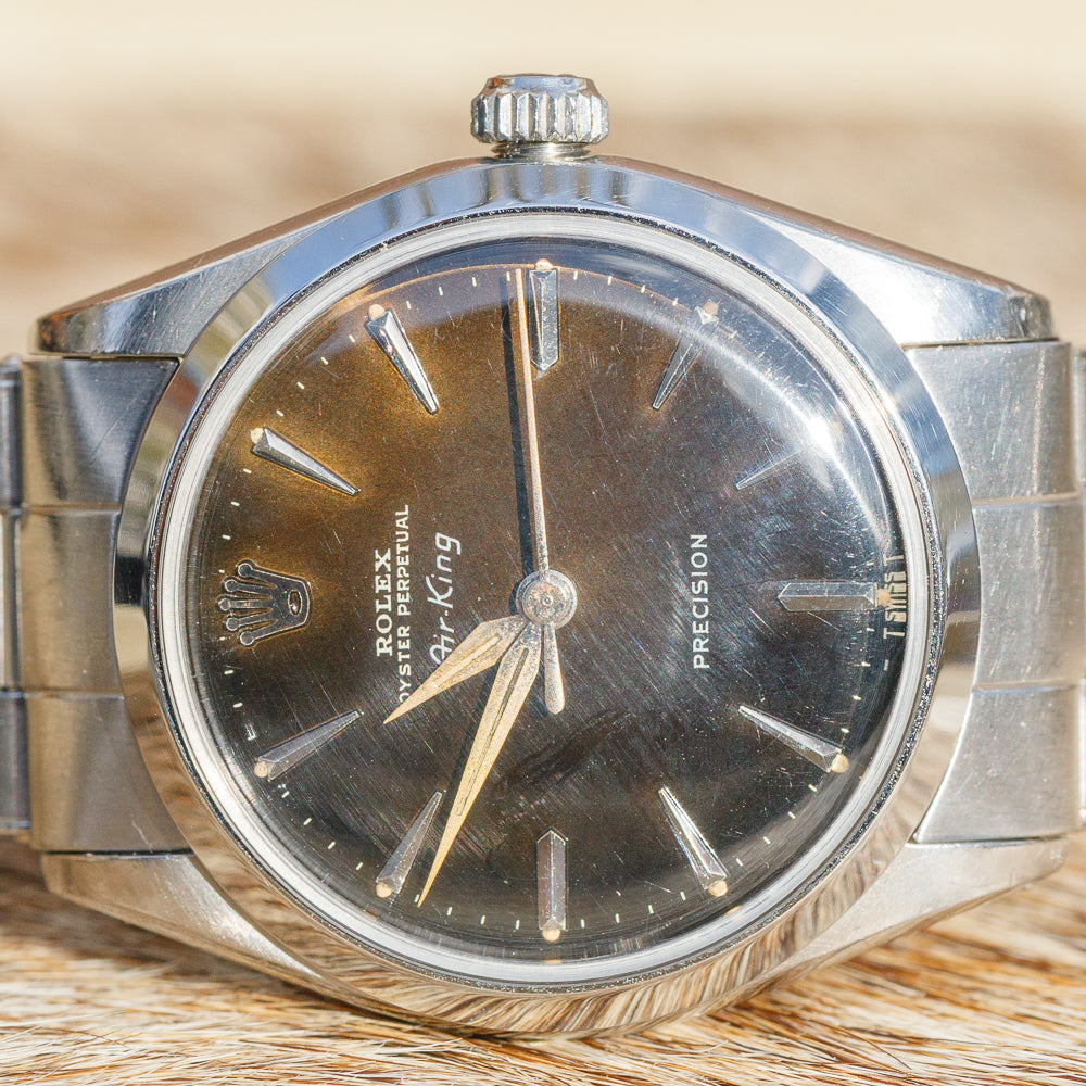 ROLEX Air-king Ref.5500 Tropical Hand With 6635 Elastic Bracelet