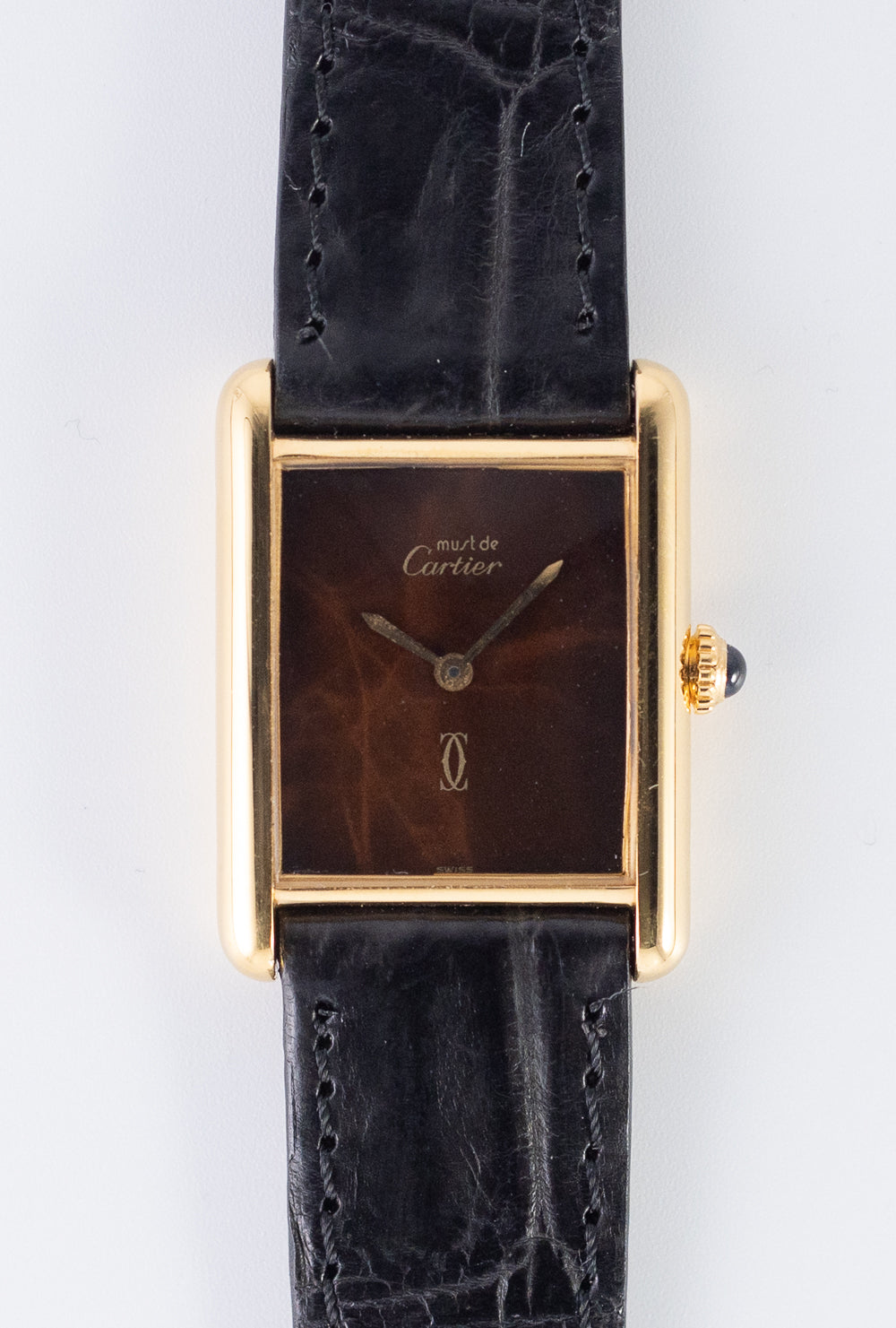 CARTIER LM MUST DE TANK Tortoiseshell Non crack