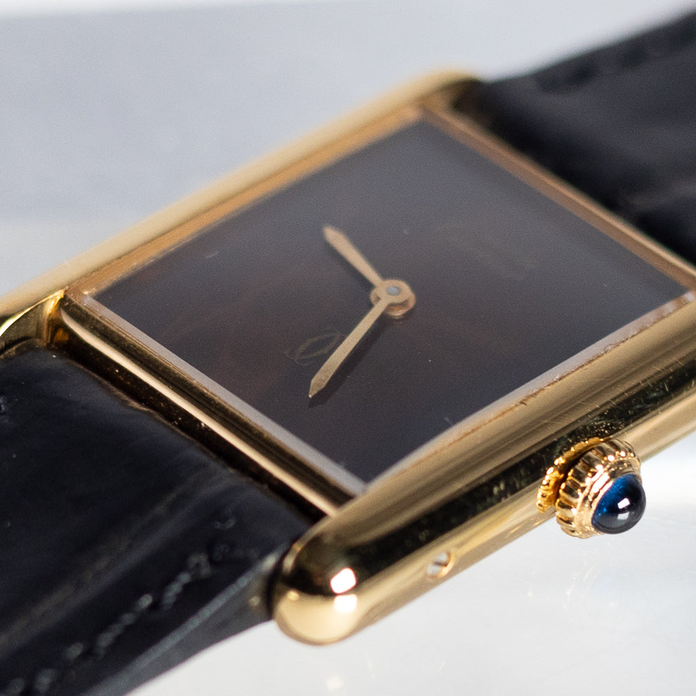 CARTIER LM MUST DE TANK Tortoiseshell Non crack