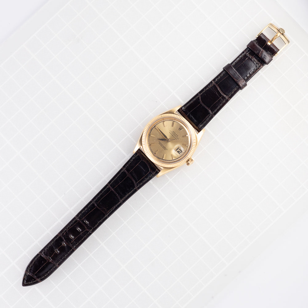 ROLEX DATEJUST Ultra rare Minute Line with a mirror finish Ref.1601 w.Chronometer Certificate