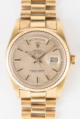 ROLEX DAY-DATE Ref.1803 Linen with BOX and Double Warranty Papers