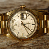ROLEX DAY-DATE Ref.1803 Linen with BOX and Double Warranty Papers
