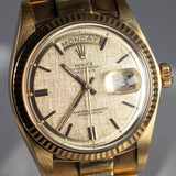 ROLEX DAY-DATE Ref.1803 Linen with BOX and Double Warranty Papers